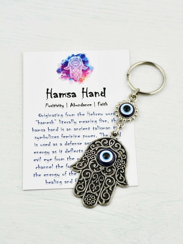 Evil Eye Keyring Hamsa Hand Crafted Metal Evil Eye Sydney Grand Bazaar 