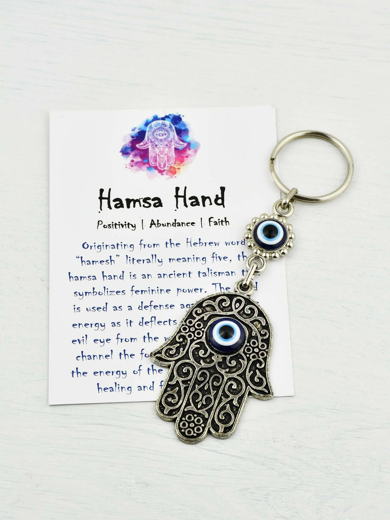 Evil Eye Keyring Hamsa Hand Beads
