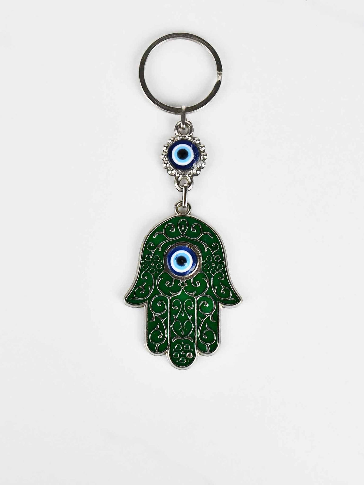 Evil Eye Keyring Hamsa Hand Green Evil Eye Sydney Grand Bazaar 