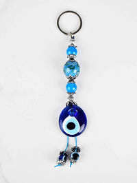 Evil Eye Keyring Small Ceramic Ball Light Blue Evil Eye Sydney Grand Bazaar 