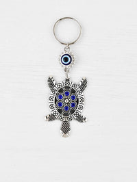 Evil Eye Keyring Turtle Metal Blue Evil Eye Sydney Grand Bazaar 