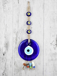 Evil Eye Ornament Beads Rope Tied 