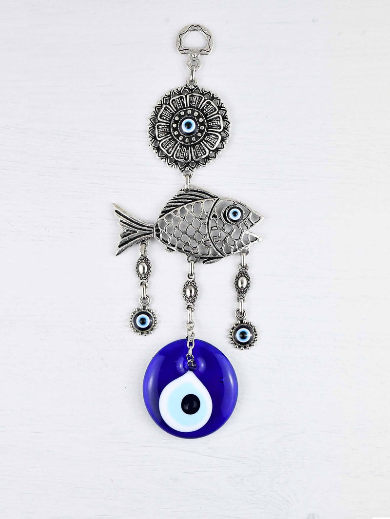 Evil Eye Wall Ornament Fish Filigree