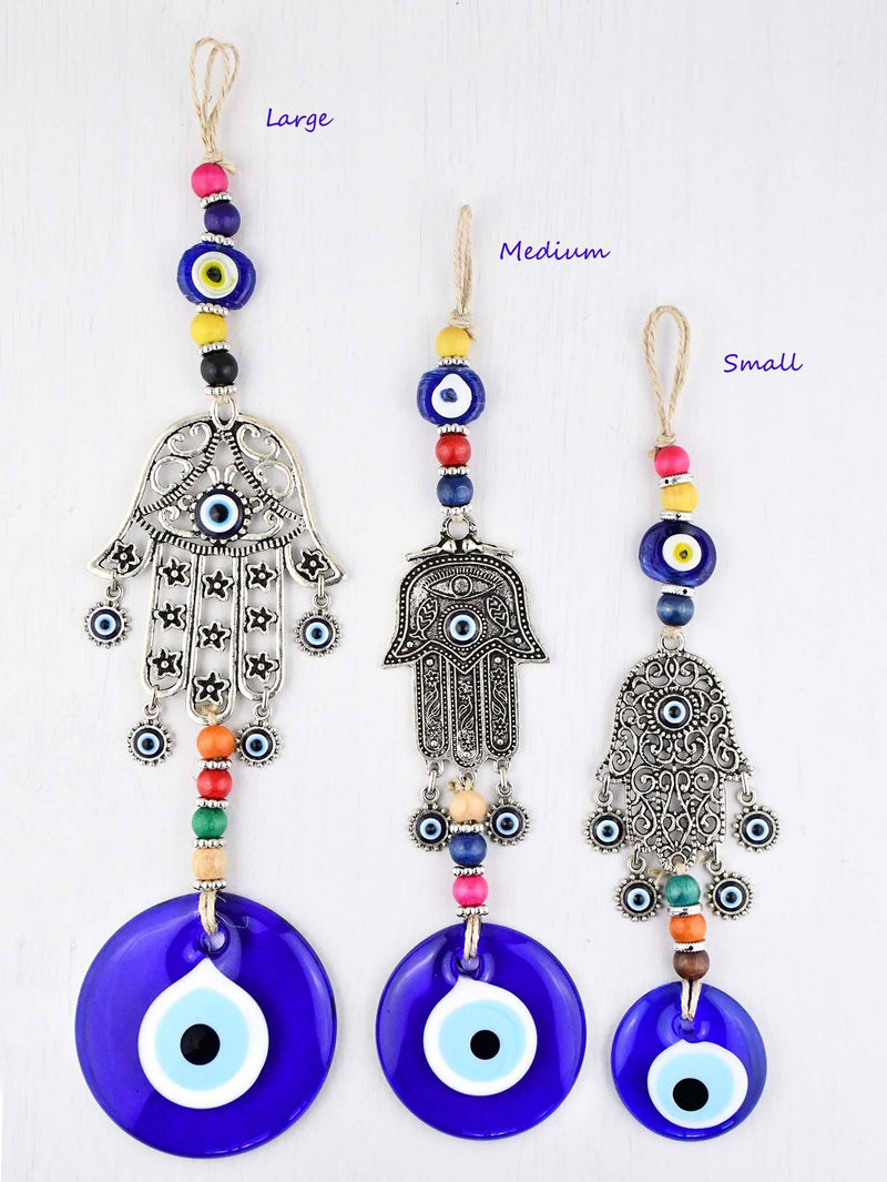 Evil Eye Ornament Hamsa Hand Sizes