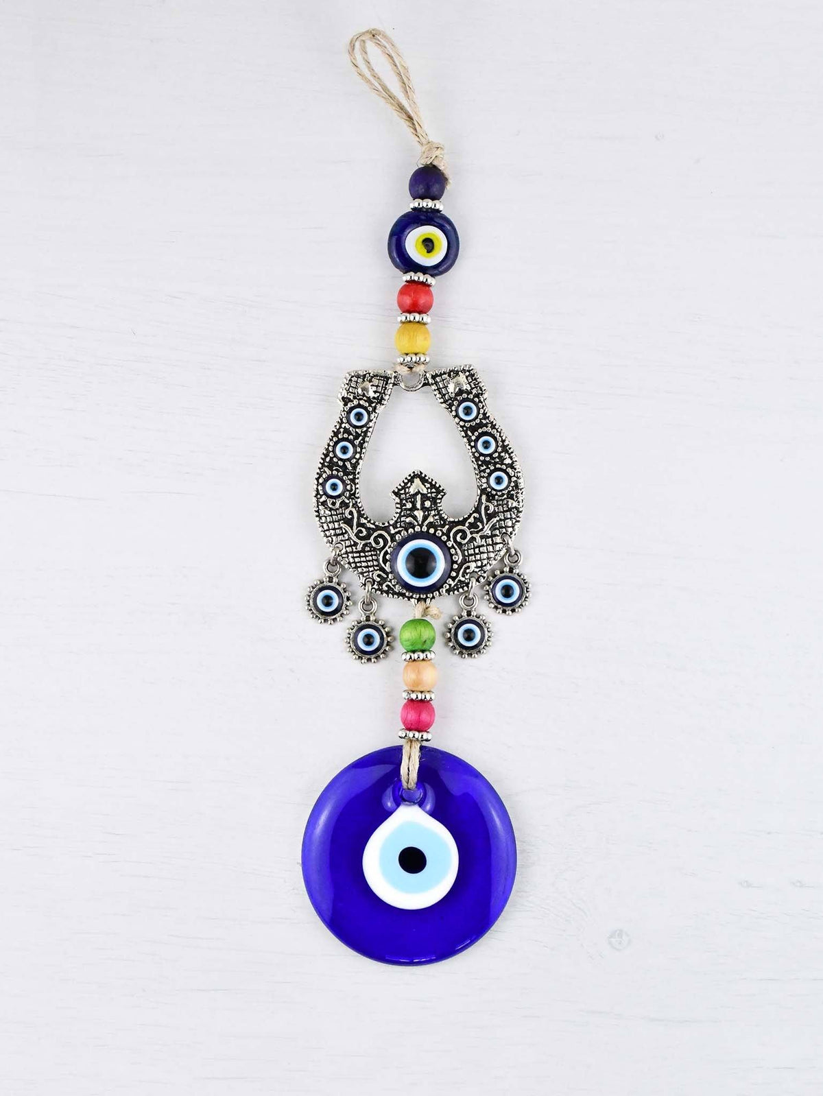 Handmade Evil Eye Ornament Horseshoe 