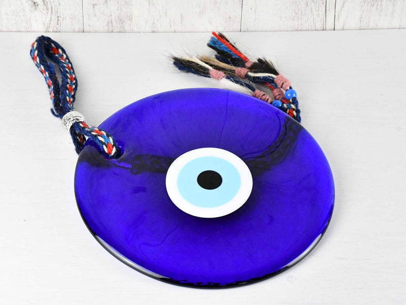 Evil Eye Ornament Round Blue Glass