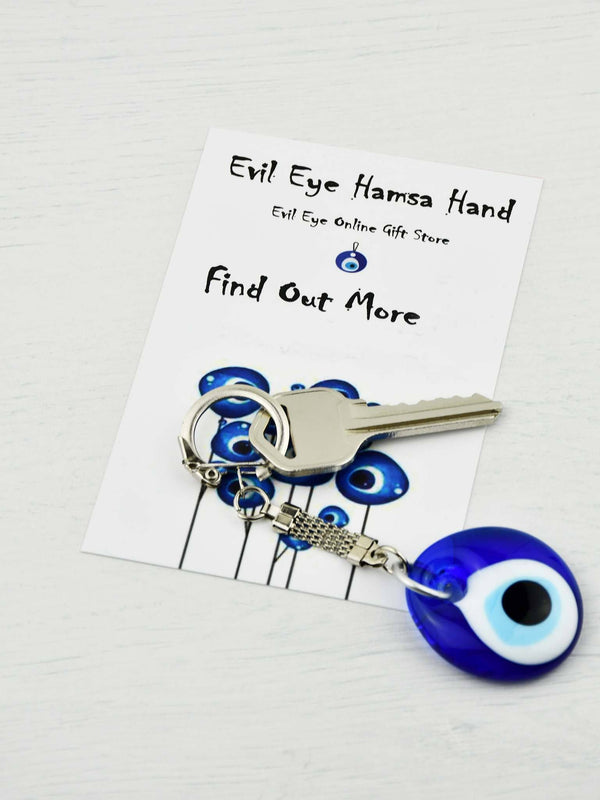 Evil Eye Plain Glass Keyring Evil Eye Sydney Grand Bazaar 