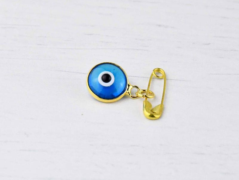 Evil Eye Safety Pin Gold Turquoise Evil Eye Sydney Grand Bazaar 