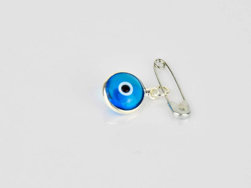 Evil Eye Safety Pin Silver Turquoise Evil Eye Sydney Grand Bazaar 