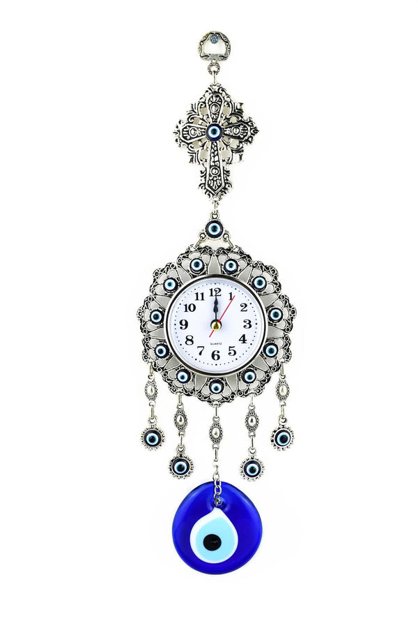 Evil Eye Wall Clock Cross Design Medium Evil Eye Sydney Grand Bazaar 