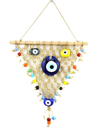 Evil Eye Wall Decor Triangle Jute Tied Evil Eye Sydney Grand Bazaar 