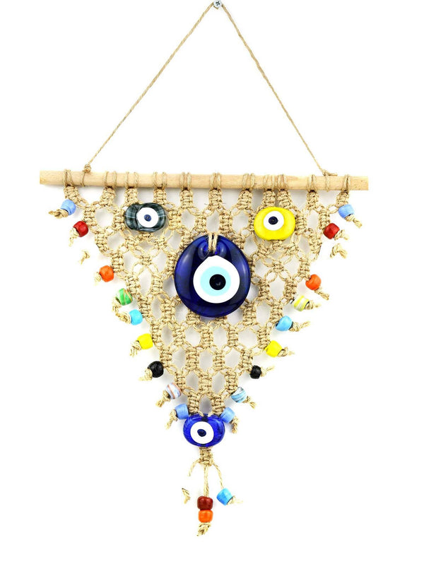 Evil Eye Wall Decor Triangle Jute Tied Evil Eye Sydney Grand Bazaar 