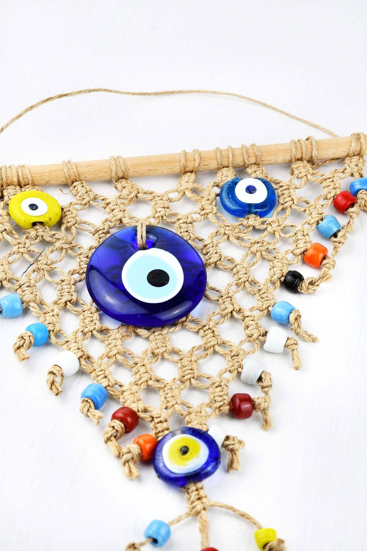 Evil Eye Wall Decor Triangle Jute Tied Evil Eye Sydney Grand Bazaar 