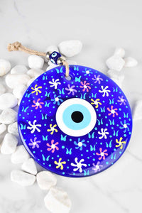 Evil Eye Wall Hanging Colourful Painted 18cm Design 1 Evil Eye Sydney Grand Bazaar 