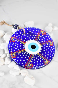 Evil Eye Wall Hanging Colourful Painted 18cm Design 2 Evil Eye Sydney Grand Bazaar 