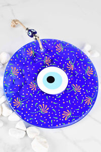 Evil Eye Wall Hanging Colourful Painted 22 cm Design 1 Evil Eye Sydney Grand Bazaar 