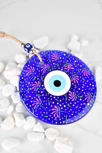 Evil Eye Wall Hanging Colourful Painted Medium Design 3 Evil Eye Sydney Grand Bazaar 