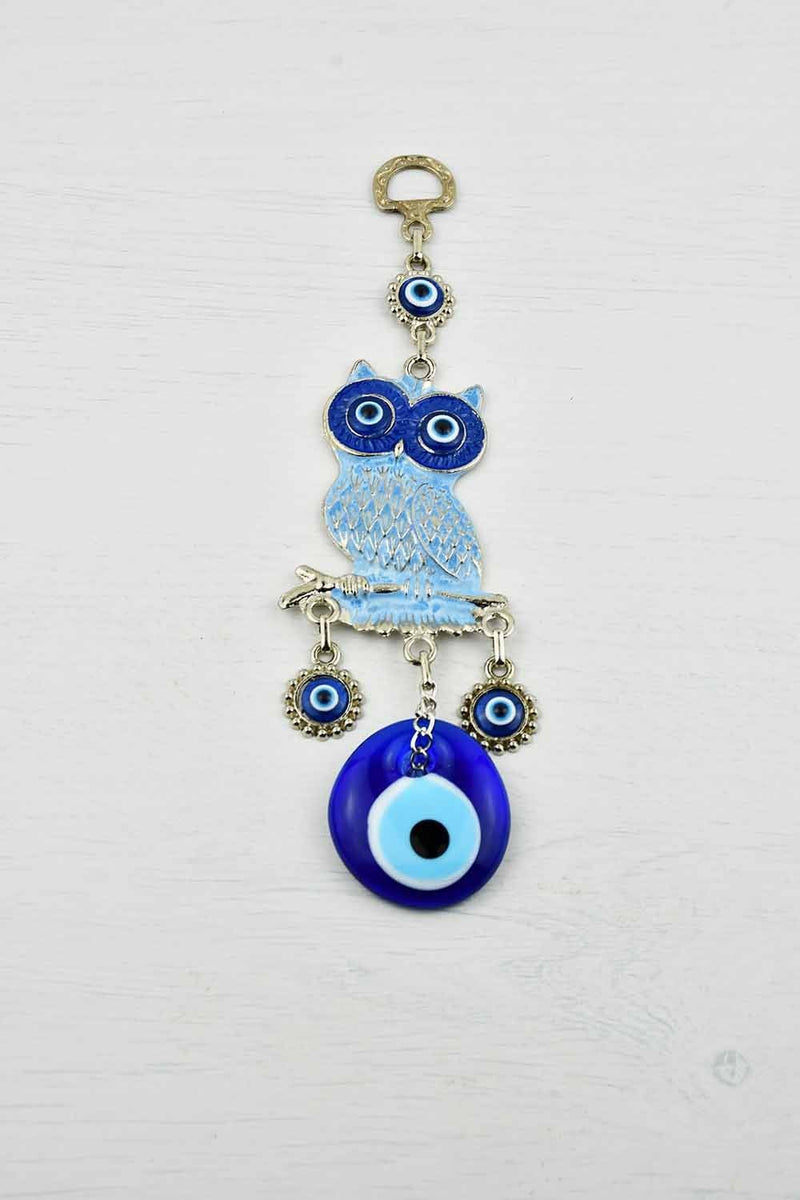 Evil Eye Wall Ornament Owl Light Blue Evil Eye Sydney Grand Bazaar 