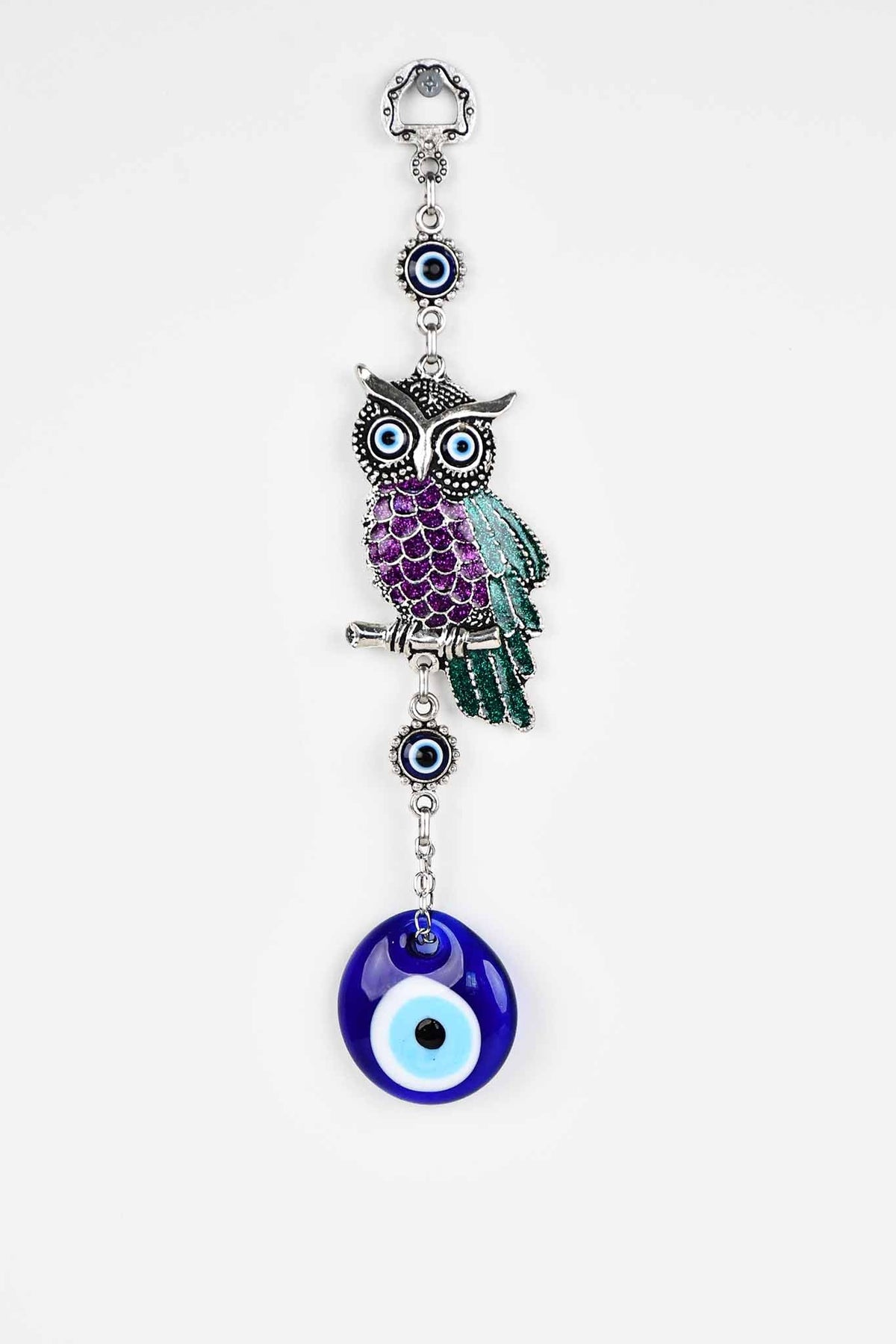 Evil Eye Wall Ornament Owl Purple Green Evil Eye Sydney Grand Bazaar 