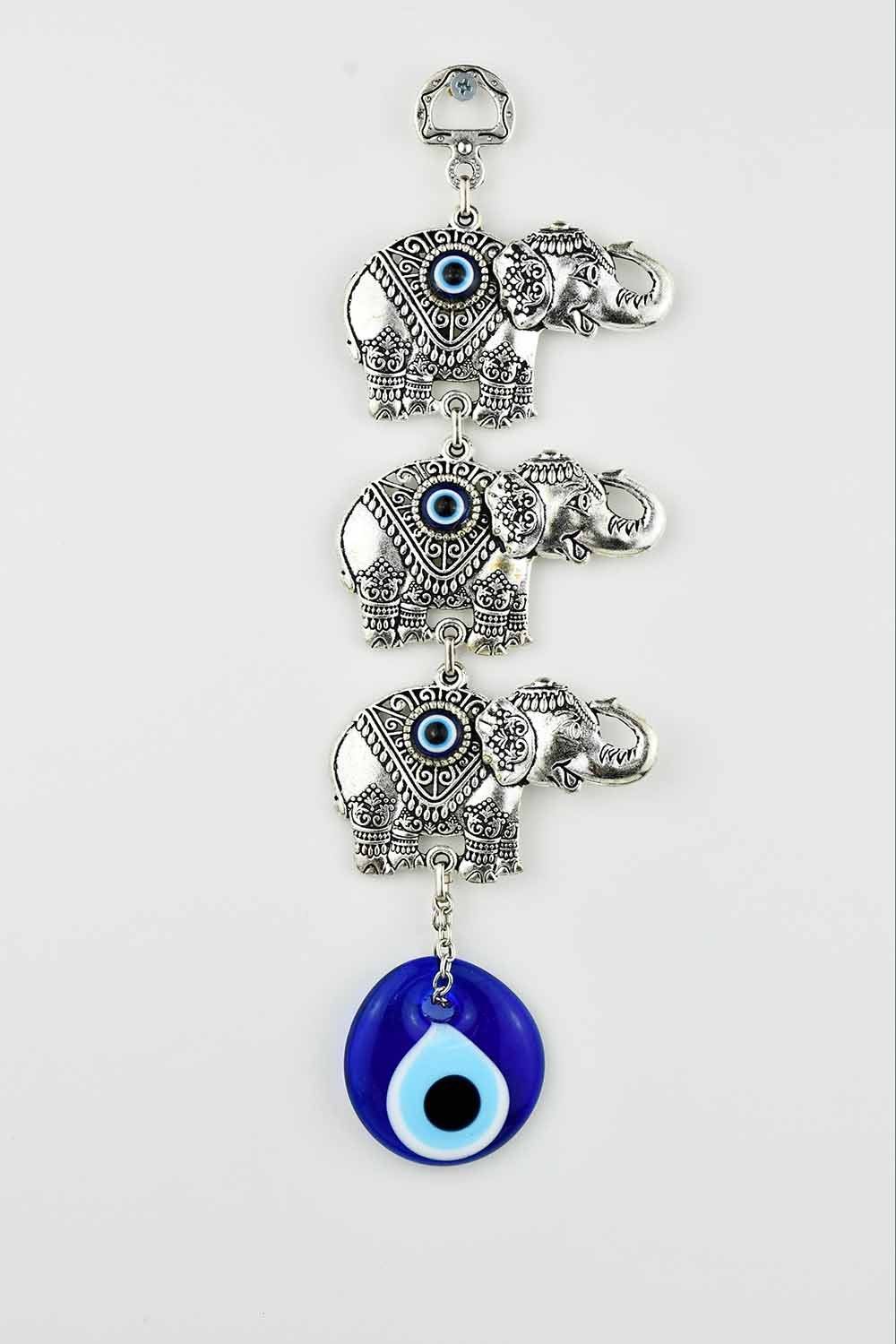 Evil Eye Wall Ornament Triple Elephant #1 Evil Eye Sydney Grand Bazaar 