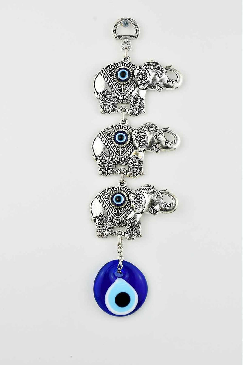 Evil Eye Wall Ornament Triple Elephant #1 Evil Eye Sydney Grand Bazaar 