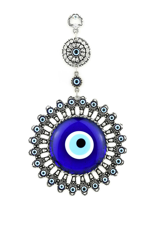 Evil eye wall ornament round frame