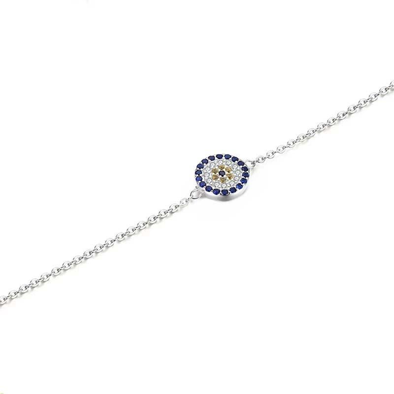 925 Double Evil Eye Sterling Silver Bracelet