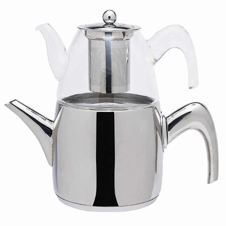 Jumbo Premium Glass Top Teapot Stainless Stainless Steel & Titanium Teapots Sydney Grand Bazaar 