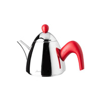 Jumbo Premium Teapot 6500 Stainless Titanium Metal Red Handle Stainless Steel & Titanium Teapots Sydney Grand Bazaar 