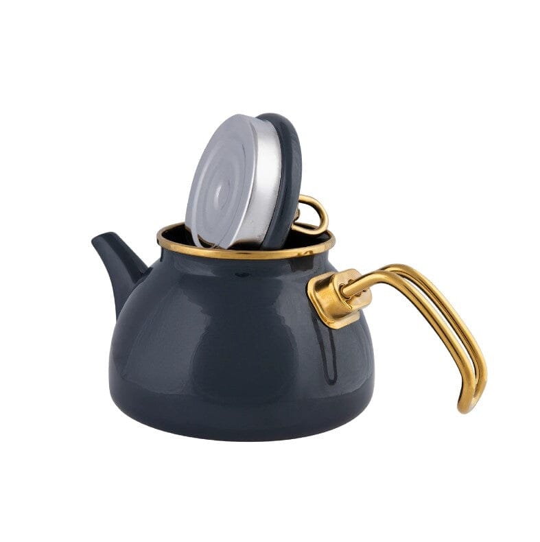 Karaca Authentic Retro Enamel Anthracite Teapot Stainless Steel & Titanium Teapots Karaca 