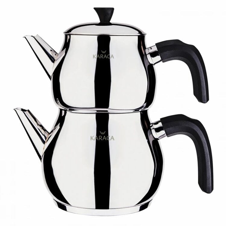 Karaca Kayra Metal Teapot Black Handle Stainless Steel & Titanium Teapots Karaca 