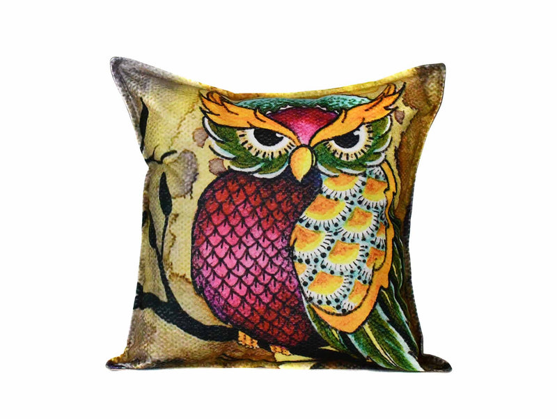 Owl Cushion Cover Design 2 Textile Sydney Grand Bazaar 