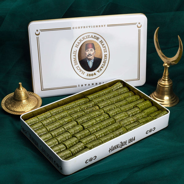 Pistachio Roll Baklava XL Box 2250 Gr Turkish Pantry Hafiz Mustafa 