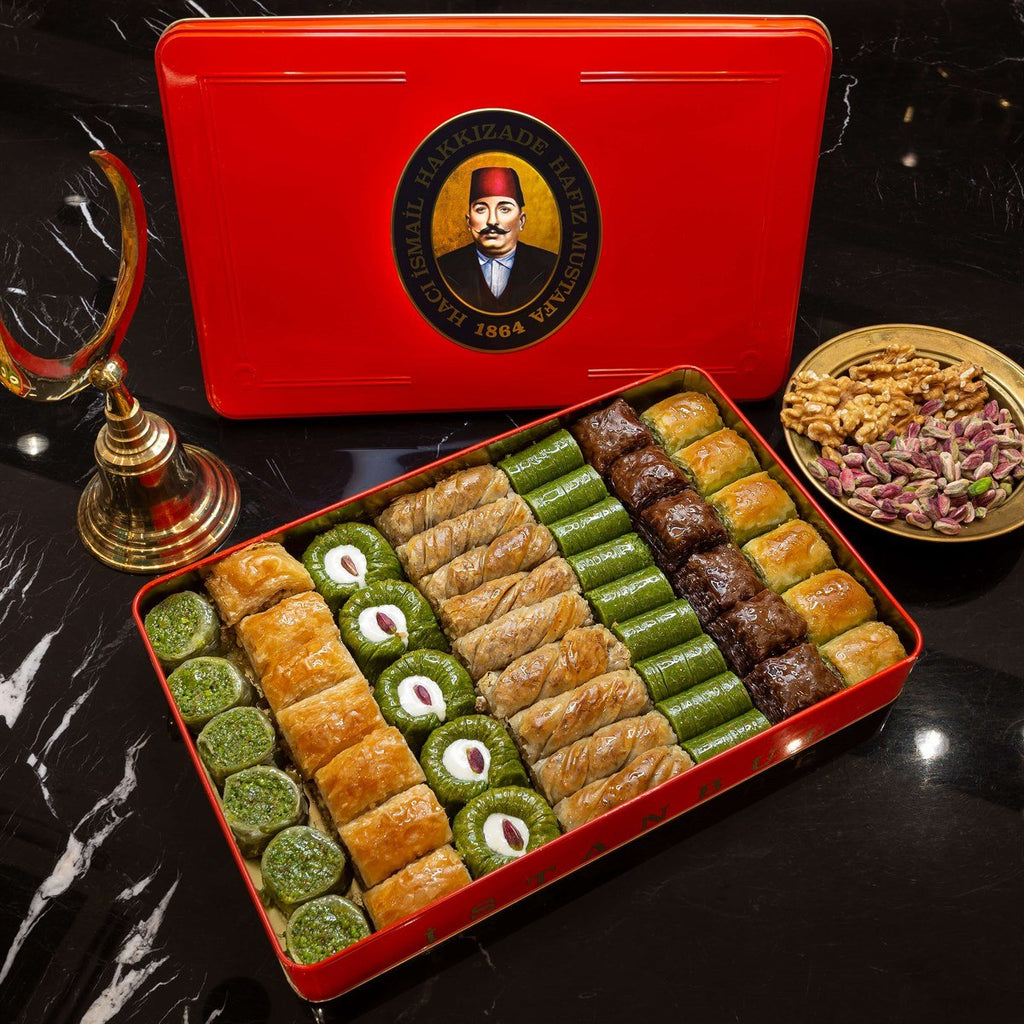 Pistachio Walnut Baklava Assortment XL Box 2200 Gr Turkish Pantry Hafiz Mustafa 