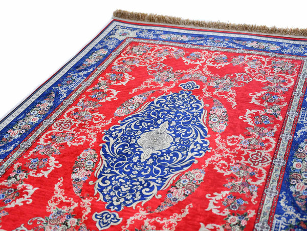 Prayer Rug Blue Central Medallion Red Textile Sydney Grand Bazaar 