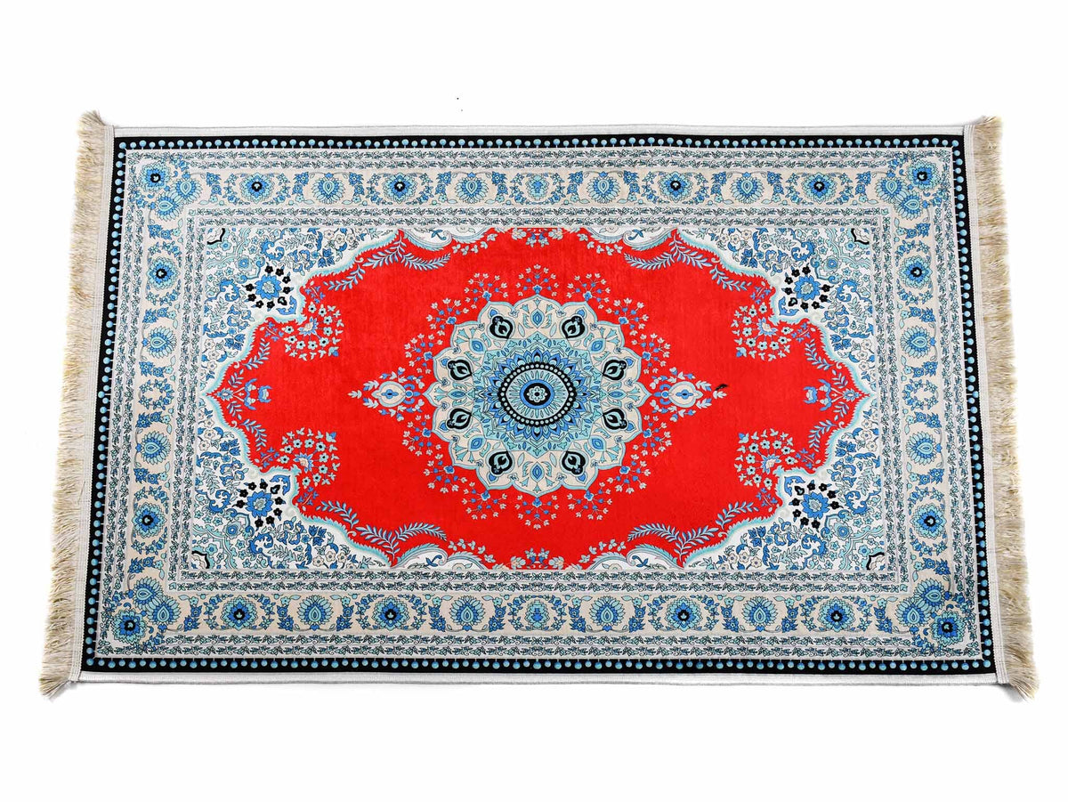 Prayer Rug Blue Central Medallion Red Textile Sydney Grand Bazaar 