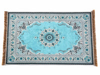 Prayer Rug Central Medallion Turquoise Beige Textile Sydney Grand Bazaar 