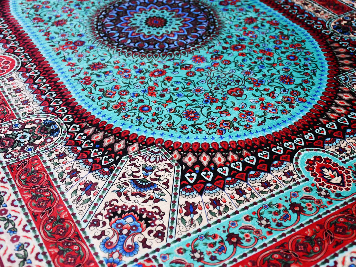 Prayer Rug Circle Medallion Sea Green Textile Sydney Grand Bazaar 