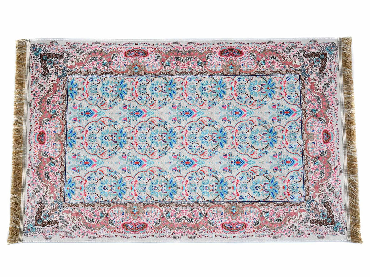 Prayer Rug Floral Medallion Pink Blue Textile Sydney Grand Bazaar 