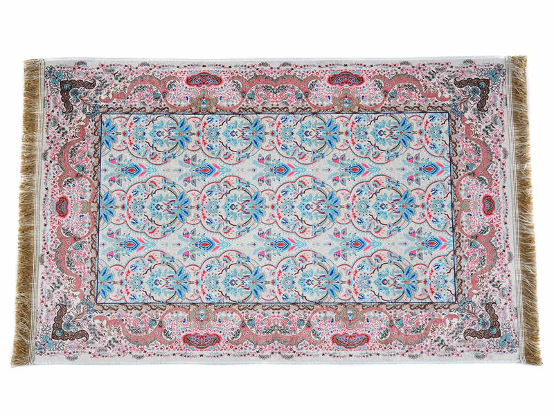 Prayer Rug Floral Medallion Pink Blue Textile Sydney Grand Bazaar 