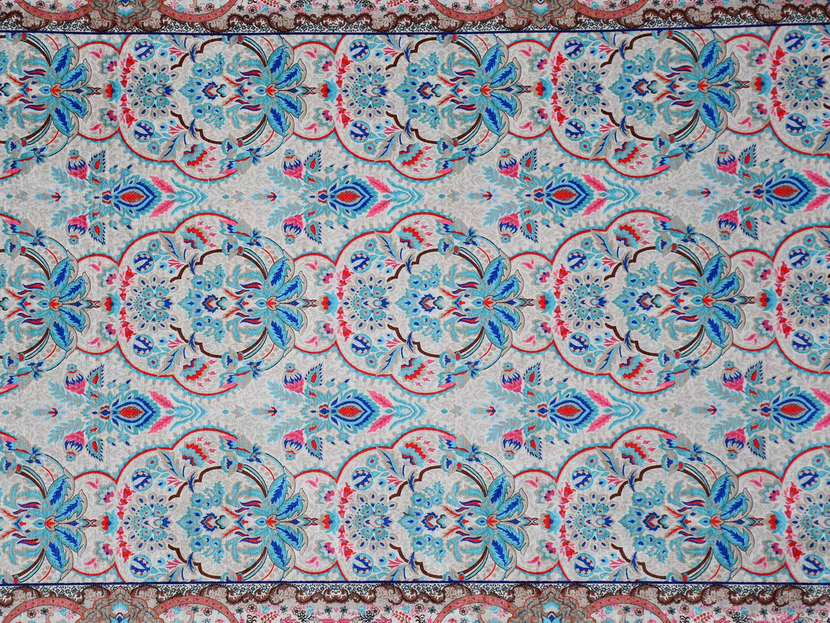 Prayer Rug Floral Medallion Pink Blue Textile Sydney Grand Bazaar 