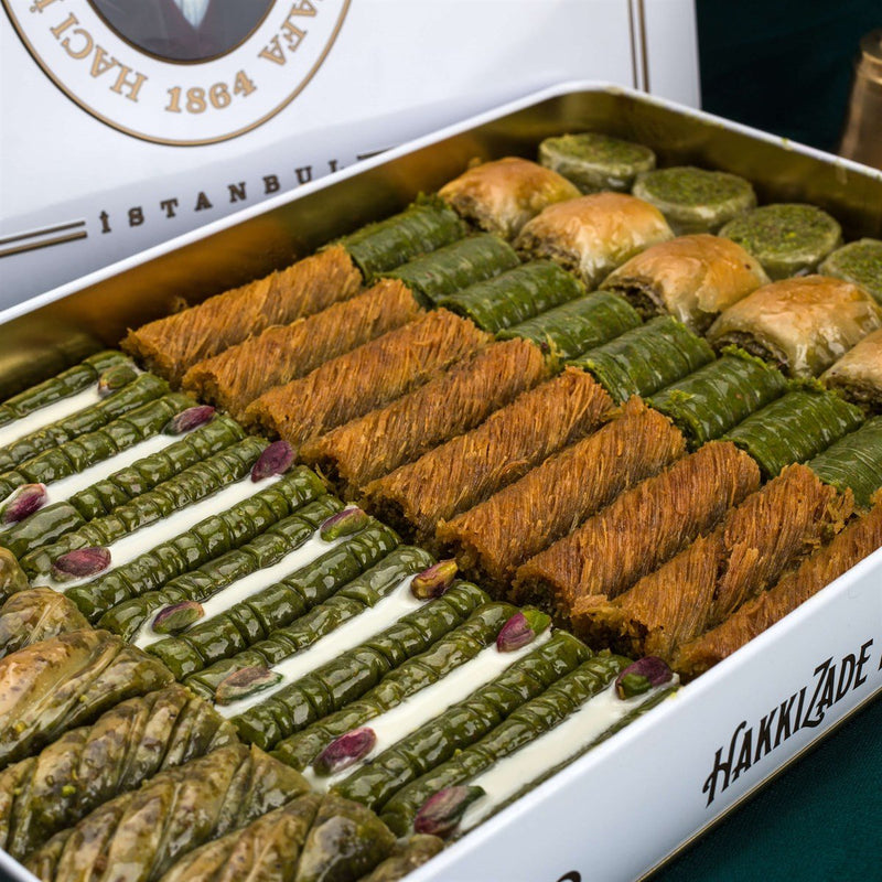 Premium Pistachio Baklava Assortment XL Box 2200 Gr Turkish Pantry Hafiz Mustafa 