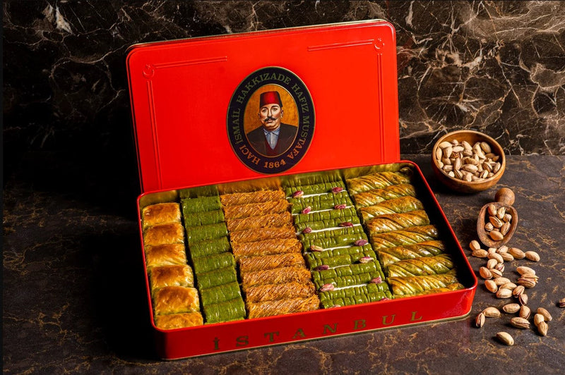 Premium Pistachio Baklava Assortment XL Box 2200 Gr Turkish Pantry Hafiz Mustafa 