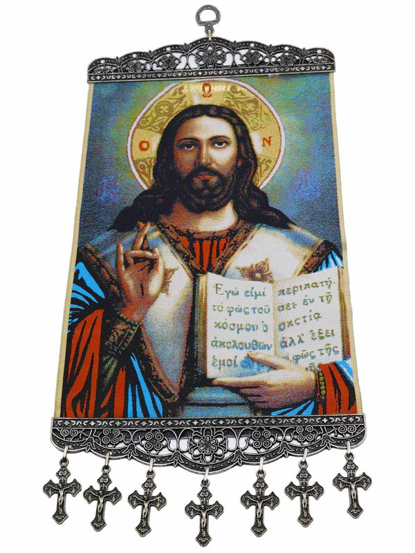 religious tapestry wall hanging