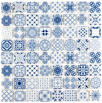 Retro Cloud Blue Mosaic Square Tile Mosaic Tile Sydney Grand Bazaar 