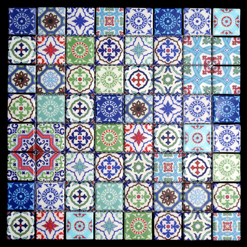Siesta Multicoloured Mosaic Tile 38x38cm Mosaic Tile Sydney Grand Bazaar 