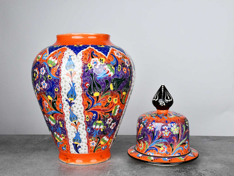 Special Shah Flower Collection Turkish Vase Orange Purple Ceramic Sydney Grand Bazaar 