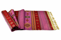 Table Runner Aztec Fuchsia Red Textile Sydney Grand Bazaar 