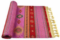 Table Runner Aztec Fuchsia Red Textile Sydney Grand Bazaar 