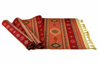 Table Runner Aztec Rusty Orange Red Textile Sydney Grand Bazaar 